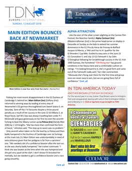 Edition Bounces Back at Newmarket Cont