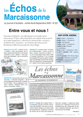 Marcaissonne Le Journal D’Auzielle - Juillet-Août-Septembre 2020 - N°231
