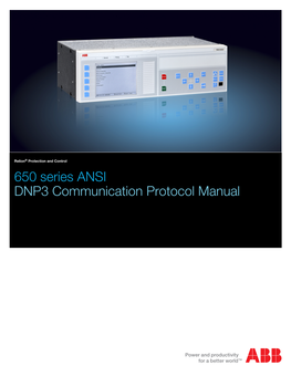 650 Series ANSI DNP3 Communication Protocol Manual