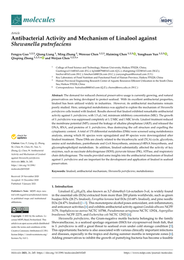 Antibacterial Activity and Mechanism of Linalool Against Shewanella Putrefaciens