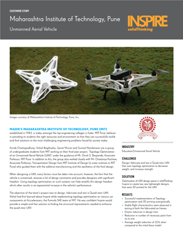 Maharashtra Institute of Technology, Pune Unmanned Aerial Vehicle