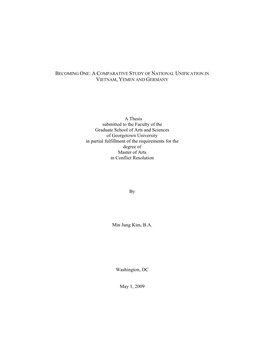 A Thesis Submitted to the Faculty of The