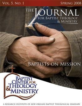 Continuity and Change in Early Baptist Perceptions on the Church and Its Mission.” Dr