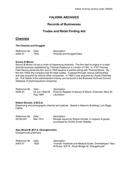Trades & Retail Finding