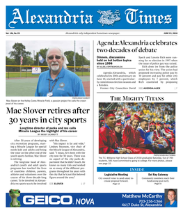 Mac Slover Retires After 30 Years in City Sports Longtime Director of Parks and Rec Calls Miracle League the Highlight of His Career by MISSY SCHROTT