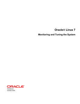 Oracle® Linux 7 Monitoring and Tuning the System