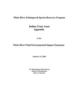 Indian Trust Asset Appendix