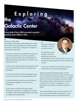 Exploring the Galactic Center