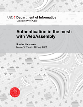 Authentication in the Mesh with Webassembly