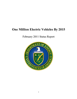 One Million Electric Vehicles by 2015