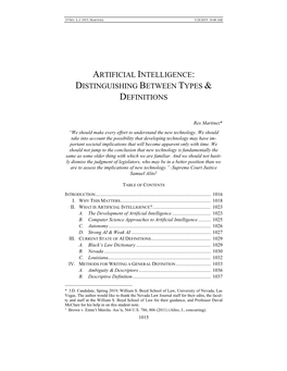 Artificial Intelligence: Distinguishing Between Types & Definitions