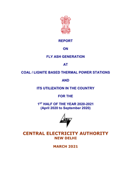 Report on Fly Ash Generation and Its
