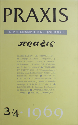 Praxis, International Edition, 1969, No. 3-4.Pdf