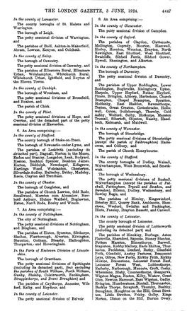 THE LONDON GAZETTE, 3 JUNE, 1924. 4447 in the County of Lancaster