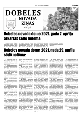 Dobeles Novada Ziņas