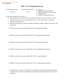 HW 3.1.2 Compound Interest