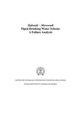 The Tadwadi-Morewadi SVS Report