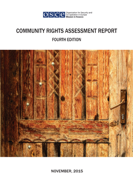 Community Rights Assessment Report Fourth Edition