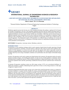 International Journal of Engineering Sciences