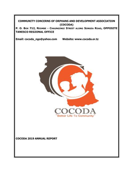 Community Concerns of Orphans and Development Association (Cocoda) P