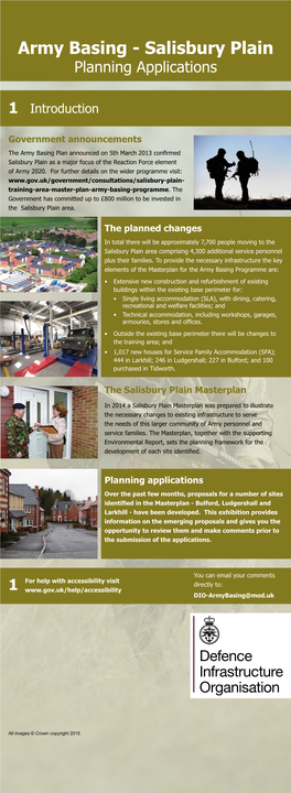 Army Basing Salisbury Plan Planning Applications New SFA Exhibition Banners