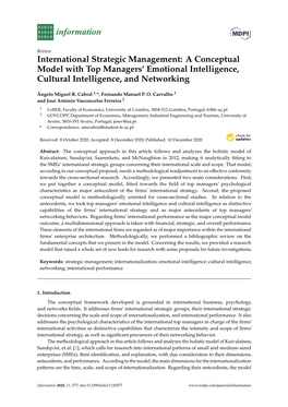 International Strategic Management: a Conceptual Model with Top Managers' Emotional Intelligence, Cultural Intelligence, and N