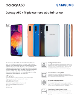 Galaxy A50 / Triple Camera at a Fair Price