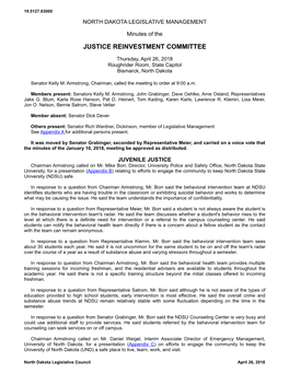 Justice Reinvestment Committee