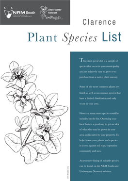 Native Plant Species List