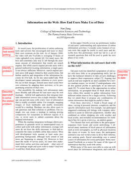 Information on the Web: How End Users Make Use of Data