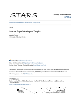 Interval Edge-Colorings of Graphs