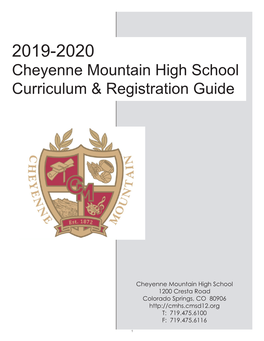 Cheyenne Mountain High School Curriculum & Registration Guide