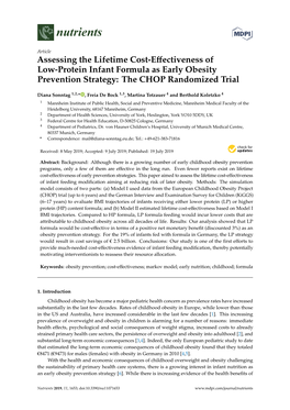 Assessing the Lifetime Cost-Effectiveness of Low-Protein