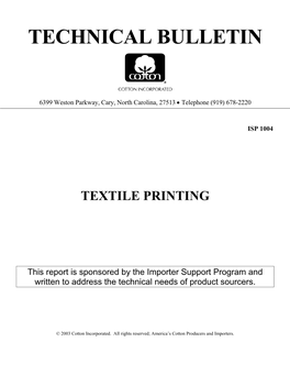 Textile Printing