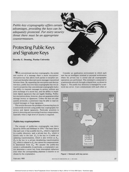 Protecting Public Keys and Signature Keys
