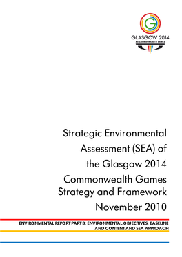 (SEA) of the Glasgow 2014 Commonwealth Games Strategy and Framework
