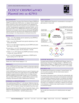 CCDC57 CRISPR/Cas9 KO Plasmid (M): Sc-427913