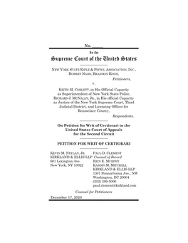 New York State Rifle & Pistol Association Inc. V. Corlett