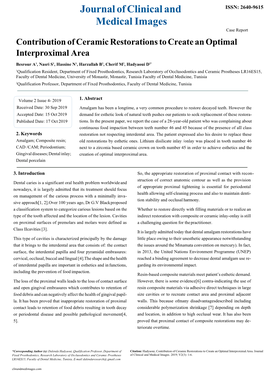 Contribution of Ceramic Restorations to Create an Optimal Interproximal Area