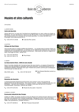 Musées Et Sites Culturels