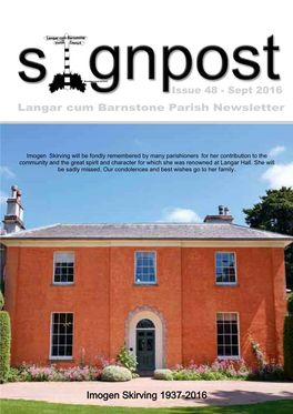Sept 2016 Langar Cum Barnstone Parish Newsletter