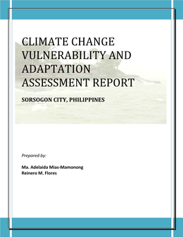 Climate Change Vulnerability and Adaptation Assessment: Sorsogon City, Philippines