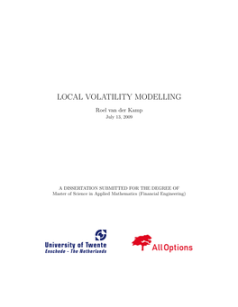 Local Volatility Modelling