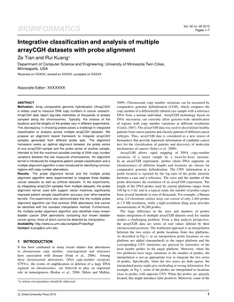 BIOINFORMATICS Pages 1–7