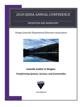 2018 Ojdda Annual Conference