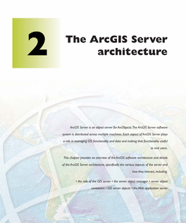 Chapter 2: the Arcgis Server Architecture