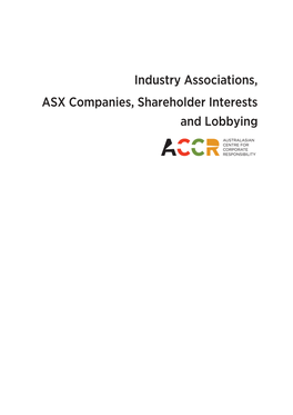Industry Associations & ASX Companies