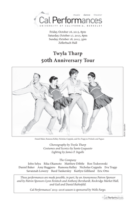 Twyla Tharp Th Anniversary Tour