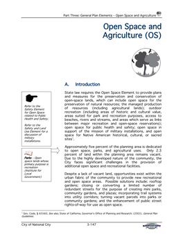 Open Space and Agriculture (OS)