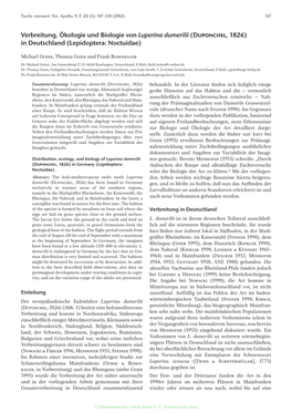 Verbreitung, Ökologie Und Biologie Von Luperina Dumerilii (Duponchel, 1826) in Deutschland (Lepidoptera: Noctuidae)